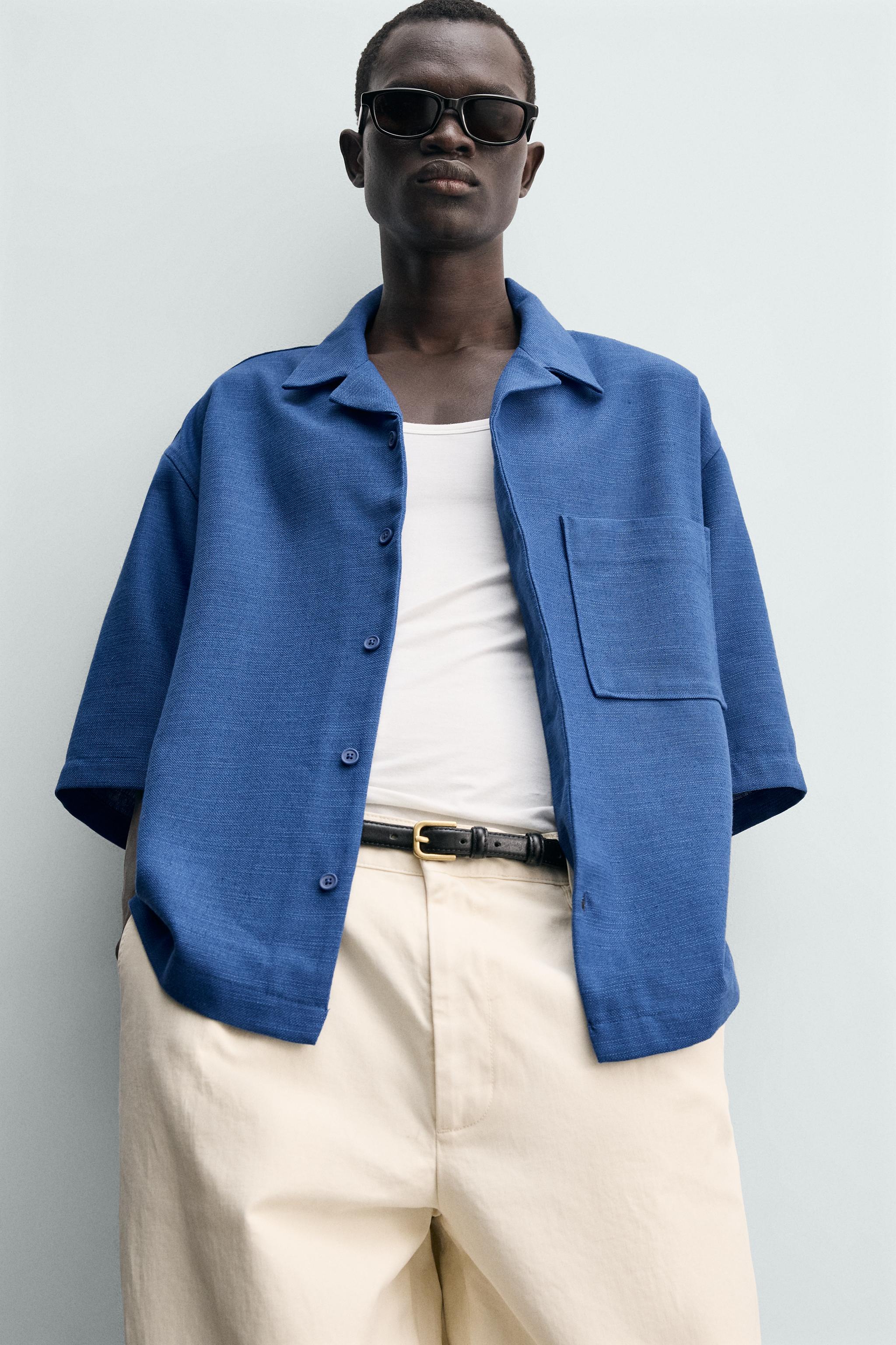 BOXY FIT TEXTURED SHIRT